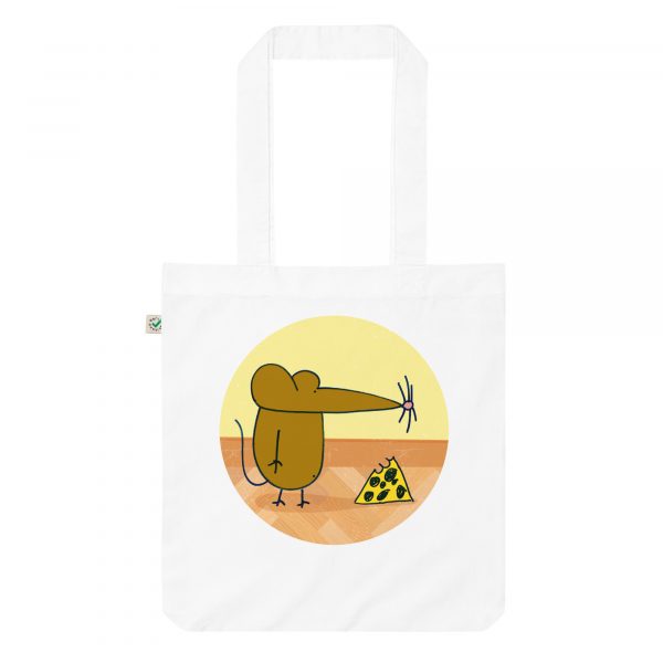 🐀Mouse + Cheese🧀- Organic tote bag👜.