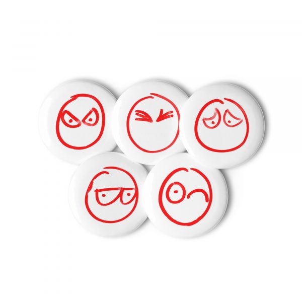 White Emotions🤘🏼Pin Buttons