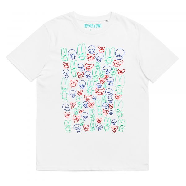 😸🐶🐰Camiseta orgánica unisex adultos