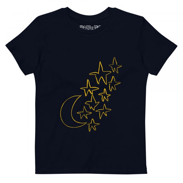 Moon+Stars🌕🌠Camiseta orgánica 3 a 14 años